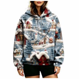 Women Fall And Winter Hoodie With Pet Pouch Oversized Pocket Colorful Print Sweatshirt For Dogs And Women's Hoodies Pullover