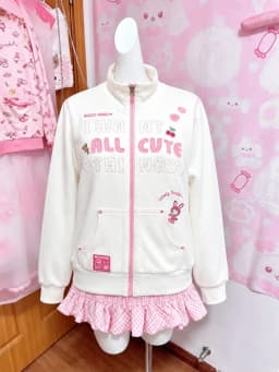 Y2K Fairy Grunge Japanese Printed Cardigan Women Ruffle Patchwork Outerwear Sweet Lolita Harajuku Daily Casual Street Outfit