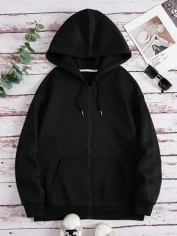 Solid Color Zipper Hoodies Womens Autumn Casual Sportswear Y2K Comfortable Long Sleeved All-Match Pocket Oversized Hoody