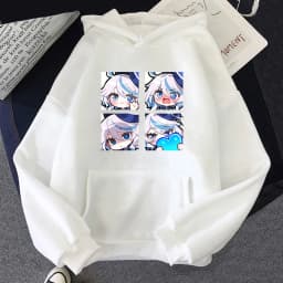 Genshin Impact Furina Hoodie Women Aesthetic Graphic Kawaii Hoodies Woman Autumn Winter Casual Hooded Sweatshirts Anime Clothes