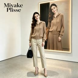 Miyake Pleated 2026 Autumn New Solid Color Zipper Hooded High-end Lazy Style Sweatshirt Pleated Versatile Top for Women Pleat