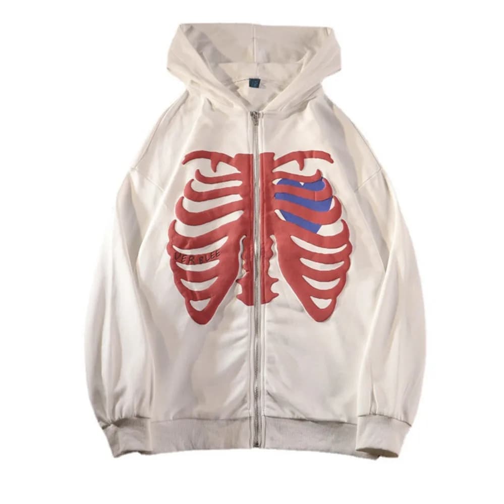 New Hoodies Women Vrouwen Gothic Zwart Zip Up Oversized Sweatshirt Dames Retro Harajuku Capuchon Streetwear Tops
