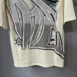 Mixed Emotion Streetwear Summer Angel Baby Rhinestone Loose Pure Cotton Shiirt for Men Women Hip Hop Tops