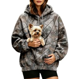 Women Fall And Winter Hoodie With Pet Pouch Oversized Pocket Colorful Print Sweatshirt For Dogs And Cats Womens Hoodies Zipper
