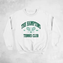 The Hamptons Tennis Club Printing American Vintage Women Pullovers Long Sleeve Loose Cotton Thick Warm Spring Autumn Sweatshirts