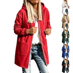 Long Zip Up Hoodie Women Fall Casual Oversized Hooded Sweatshirts Be Still Hoodies for Women