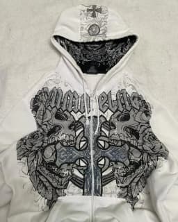Vintage MMA Elite Men's New Zipper HoodieY2K Best Selling Harajuku Hip Hop Skull Letter Graphics Extra Large Couple Street Wear