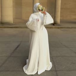 Simple Formal Wedding Dresses Mermaid Woman's Lace Long Sleeve Satin Bride Gowns Muslim Buttons Vestidos Customized Party Gala