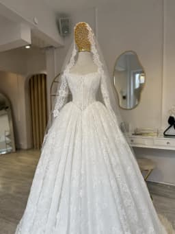 Luxury Lace Wedding Dress Vestido De Novia Princess Ball Gown Long Sleeve Elegant Bridal Dress for Women