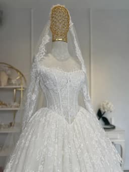 Luxury Lace Wedding Dress Vestido De Novia Princess Ball Gown Long Sleeve Elegant Bridal Dress for Women