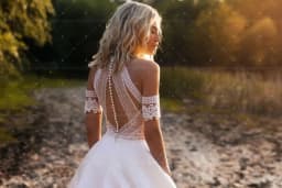 BOMP Bohemian Wedding Dress for Women A-Line Boho Lace Detachable Sleeves Satin Bridal Gown Pearls robe de mariée Customized