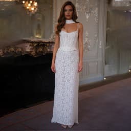 Unique Spaghetti Straps 3d Flower Lace Applique Wedding Dresses Custom Made Bridal Grown Vestido De Noival