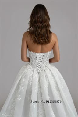 Luxurious Sweetheart Lace Applique Bridal Grown A Line Wedding Dresses Custom Made 2026 Rode De Morrie
