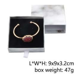 Chanfar 10pcs/Lot Cardboard Sliding Drawer Ring Necklace Jewelry Gift Packaging Box With Ribbon Rope Black Kraft Cotton Filled