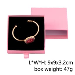 Chanfar 10pcs/Lot Cardboard Sliding Drawer Ring Necklace Jewelry Gift Packaging Box With Ribbon Rope Black Kraft Cotton Filled