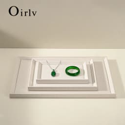 Oirlv Beige/Grey Jewelry Display Trays Linen/Velvet-Lined – Ideal for Showcasing Necklaces/Bracelets To Retail Jeweler or Home