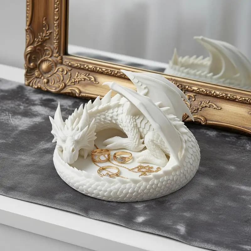 New Creative Gothic 3D Printing Dragon Tray Dark Style Plastic Jewelry Storage Tray Decorative Desktop Organizer Key Holder