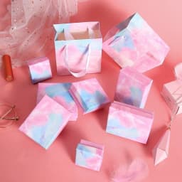 24Pcs Jewelry Paper Box Present Rings Earrings Pendant Protection Packaging Display Christmas Gift Box for Women Can Custom logo