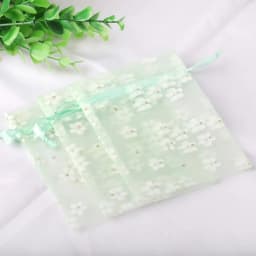 10pcs/lot Organza Gift Bag Flower Multi Color Printing Drawstring Pouches Party Packaging Gift Candy Jewelry Bag
