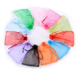 RE Wholesale 11X16 15X20 17X23cm 20x30cm Jewelry Drawable Organza Bags Wedding Decoration Party Packaging Pouches Gift Bags