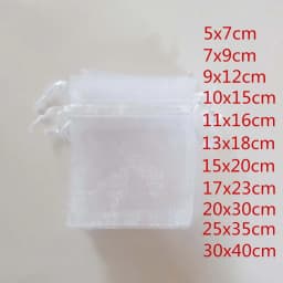 100pcs Jewellery Bag Drawstring Organza Bags Jewelry Packaging Display Organza Jewelry Bags Pouch Packaging For Jewelry Pouches