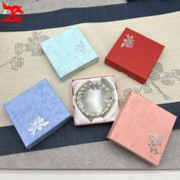 20Pcs/lot Square 9*9cm Paper Jewelry Gift Box 4 Color Available Bracelet Jade Storage Organizer Gift Rost Print Box Wholesale