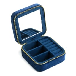 TAIMY Personalise Vintage Velvet Jewelry Box Luxury Travel Ring Necklace Jewelry Storage Case Custom Logo Jewellery Organizer