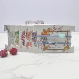 12x8cm DIY Handmade Jewelry Headband Package Tag Card Marbling Flower Printed Hair Ornaments Packing Card 50pc