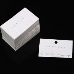 50pcs/lot 6x9cm White Cardboard Paper Earring Display Cards Earring Package Hang Tag Card for DIY Ear Studs Jewelry Display Card
