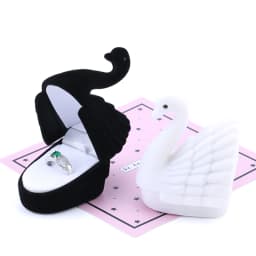 1Piece Lovely Swan Jewelry Box Velvet Wedding Ring Box Necklace Display Box Swan Gift Box Container Case for Jewelry Packaging