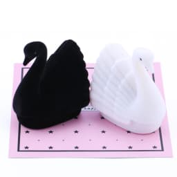 1Piece Lovely Swan Jewelry Box Velvet Wedding Ring Box Necklace Display Box Swan Gift Box Container Case for Jewelry Packaging