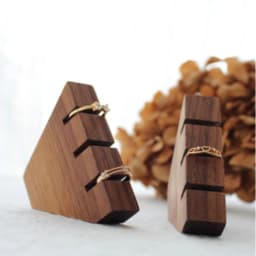 Wodden Ring Jewelry Display Tray Organizer Holder Wood Ring Display for Selling Modern Rings Stand Jewelry Storage Tray Case