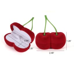 Velvet Jewelry Box Organizer Cute Animal Wedding Ring Box Fruit Storage Case Earring Necklace Display Packaging Gift Accessories