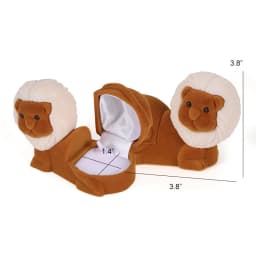 Velvet Jewelry Box Organizer Cute Animal Wedding Ring Box Fruit Storage Case Earring Necklace Display Packaging Gift Accessories