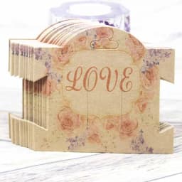50Pcs Kraft Paper For YOU Hairpin Card 9*10cm Flower Design Jewelry Display Cards DIY THANK YOU Hairclip Ornaments Package