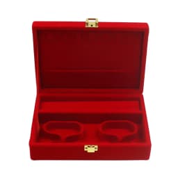 Velvet Box Pearl Necklace Box Jewelry Packaging Storage Case Boxes Holder Earrings Display 7.5x7.5x1.6 Inches Wedding Premium
