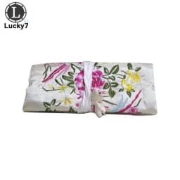 Embroidered Jewelry Storage Bag Chinese Wind Silk Jewelry Organizer Travel Pouch Ring Necklace Zipper Embroidery Bird Roll Bag