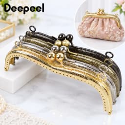 1/2/3Pcs 19cm Embossed Metal Handle Bags Purse Frame Kiss Clasp Handbag Wallet Clourse Clip DIY Sewing Brackets Bag Accessories
