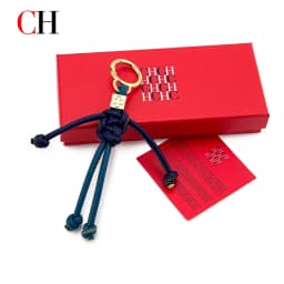 CH Women's Fashion Human Shape Knot Keychain Bag Charm Purse Pendant with Gold Hardware Gift Box Packaging 2026 New Accessories