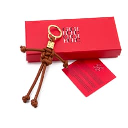 CH Women's Fashion Human Shape Knot Keychain Bag Charm Purse Pendant with Gold Hardware Gift Box Packaging 2026 New Accessories