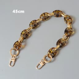 New Fashion Woman Bag Accessory Parts Leopard Candy Beige Blue Acrylic Resin Metal Chain Strap Women Shoulder Cute Clutch Chain