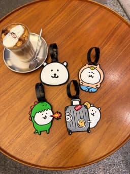 Cute Cartoon Self-deprecating Bear Luggage Tag Travel Bag Check-in Anti-loss Pendant Name Tag Spring 2026 Fashion Accessories