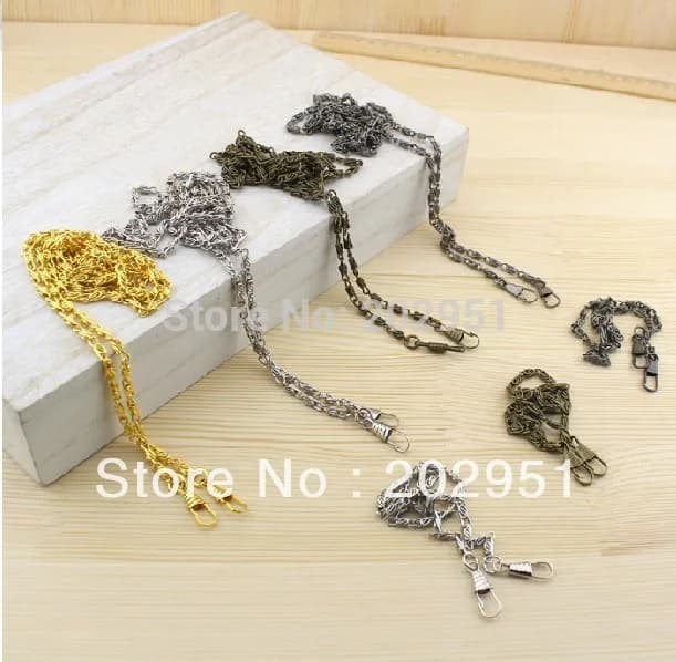 20pcs 40cm 60cm 120cm Metal Purse Chain Strap Handle Handle Replacement For Handbag Shoulder Bag 4 Color
