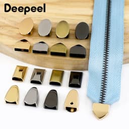 20Pcs 9/12mm Metal Bag Zipper Tail Clip Zippers Cord Stopper Lock Buckles Screw End Plug Clasp Bags Purse DIY Sewing Accessories