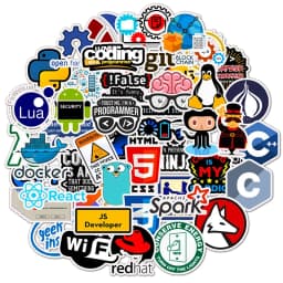 10/30/50PCS Kawaii Programming Sticker Aesthetic PVC Stationery Sketchbook Laptop Diary Scrapbook Supplies