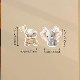 1 Set Watercolor Cute Kawaii Kindergarten Elephant Stickers DIY Diary Decoration Album Style Stationery Journal Supplies