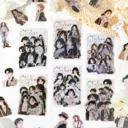 15pcs/lot Kawaii Stationery Stickers Seasons with you DIY Junk Journal Paper Planner Decorative stickers