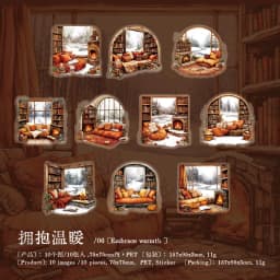 10pcs/lot Kawaii Stationery Stickers Hiding Warmth DIY Junk Journal Paper Planner Decorative stickers