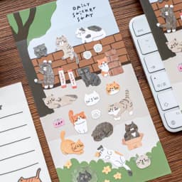 BONITO Cute Stray Cat Animals Paper Stickers Scrapbooking Diy Journal Stationery Sticker School Gift B6147