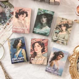 50 Sheets/pack Classical Retro Beauty Scrapbook Journal Diary DIY Paper Stickers Decorative Collages Material